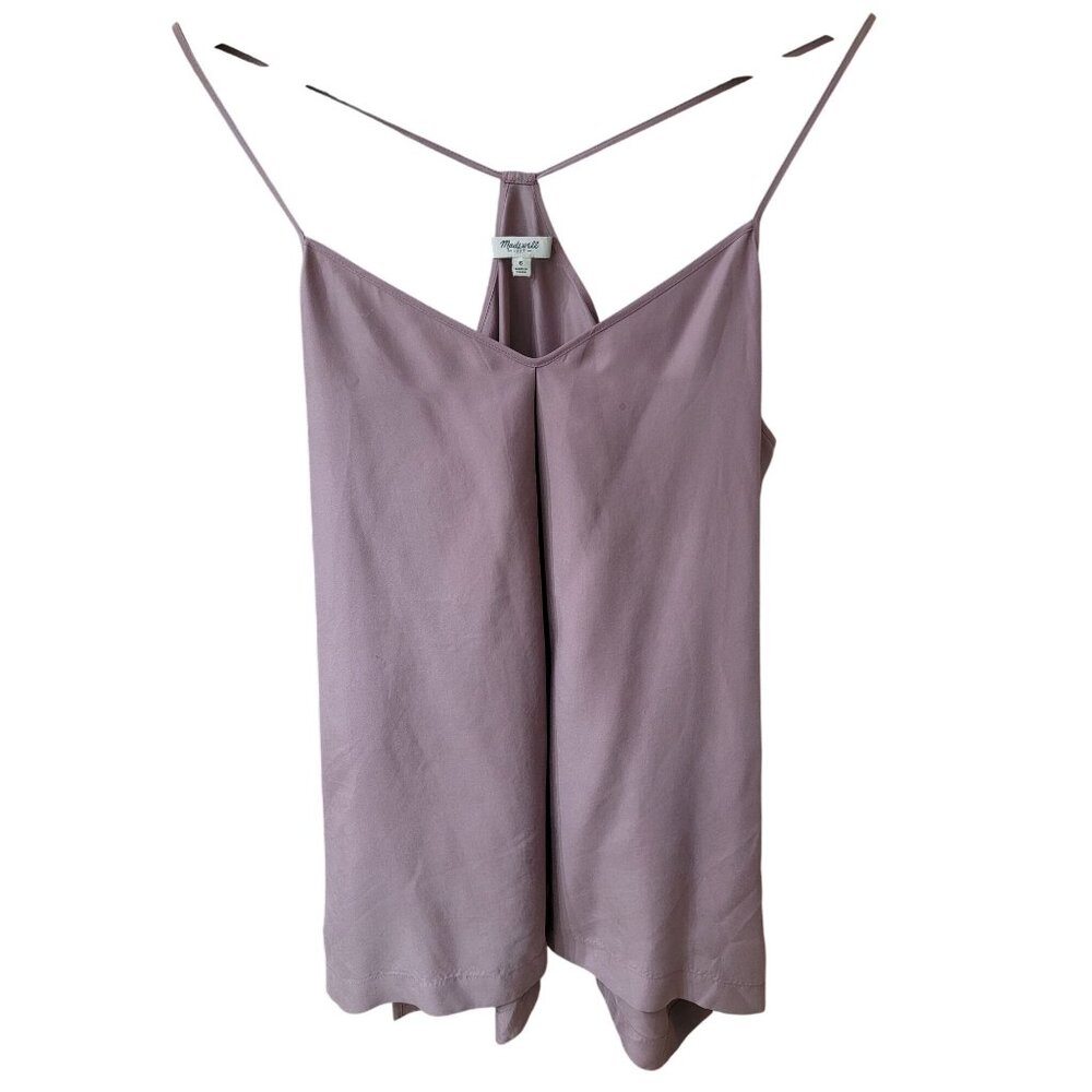 Madewell Womens Silk Racerback Tank Top - Picture 2 of 4
